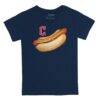 Cleveland Guardians Tiny Turnip Toddler Hot Dog T-Shirt - Navy - Front View