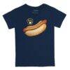 Milwaukee Brewers Tiny Turnip Toddler Hot Dog T-Shirt - Navy - Front View