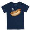New York Yankees Tiny Turnip Toddler Hot Dog T-Shirt - Navy - Front View