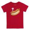 Philadelphia Phillies Tiny Turnip Youth Hot Dog T-Shirt - Red - Front View