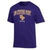 Wisconsin-Stevens Point Pointers Champion Unisex Mom Logo T-Shirt - Purple - Side View