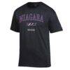 Niagara Purple Eagles Champion Unisex Mom Logo T-Shirt - Black - Side View