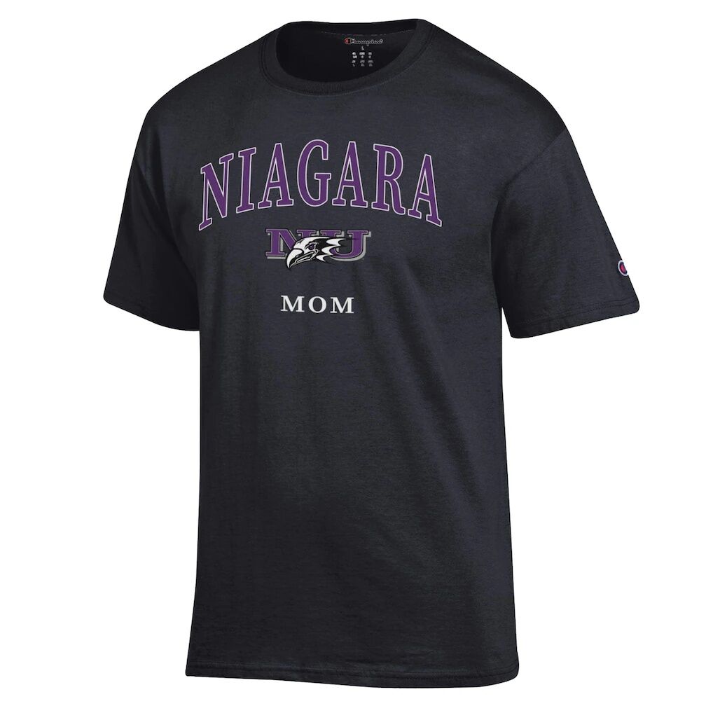 Niagara Purple Eagles Champion Unisex  Mom Logo T-Shirt