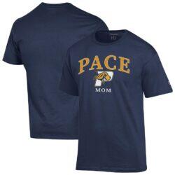 Pace University Setters Champion Unisex Mom Logo T-Shirt - Navy - Front View