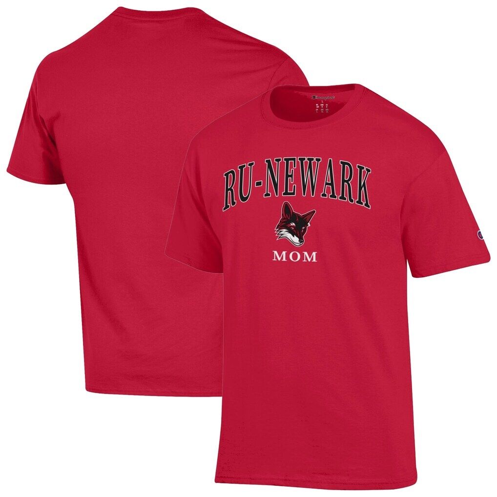 Rutgers Newark Scarlet Raiders Champion Unisex  Mom Logo T-Shirt - Scarlet