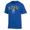 San Jose State Spartans Champion Unisex Mom Logo T-Shirt - Royal - Side View