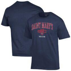 Saint Mary's Gaels Champion Unisex Mom Logo T-Shirt - Navy - Front View