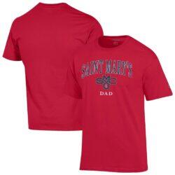 Saint Mary's Gaels Champion Dad Logo T-Shirt - Red - Front View