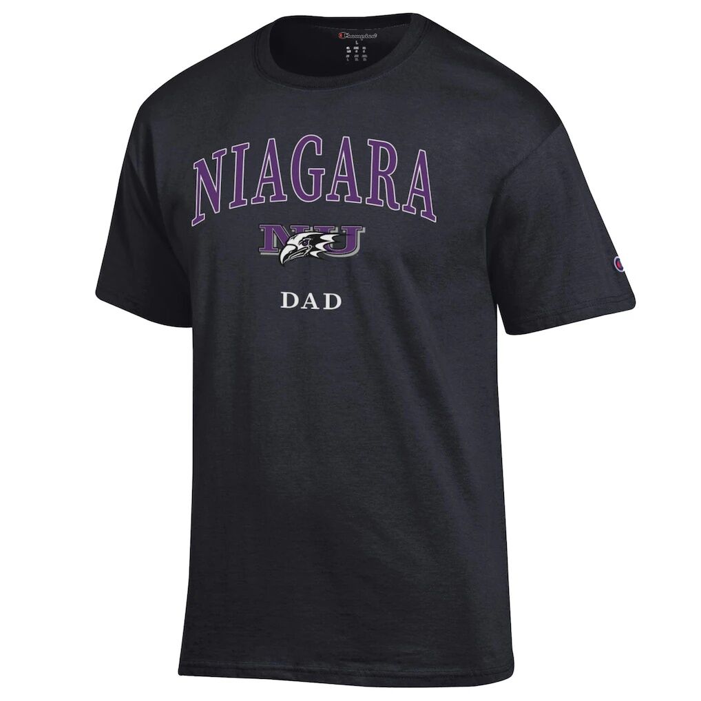 Niagara Purple Eagles Champion Dad Logo T-Shirt