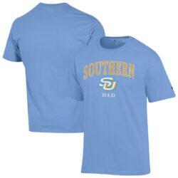 Southern University Jaguars Champion Dad Logo T-Shirt - Light Blue - Front View