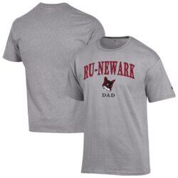 Rutgers Newark Scarlet Raiders Champion Dad Logo T-Shirt - Gray - Front View