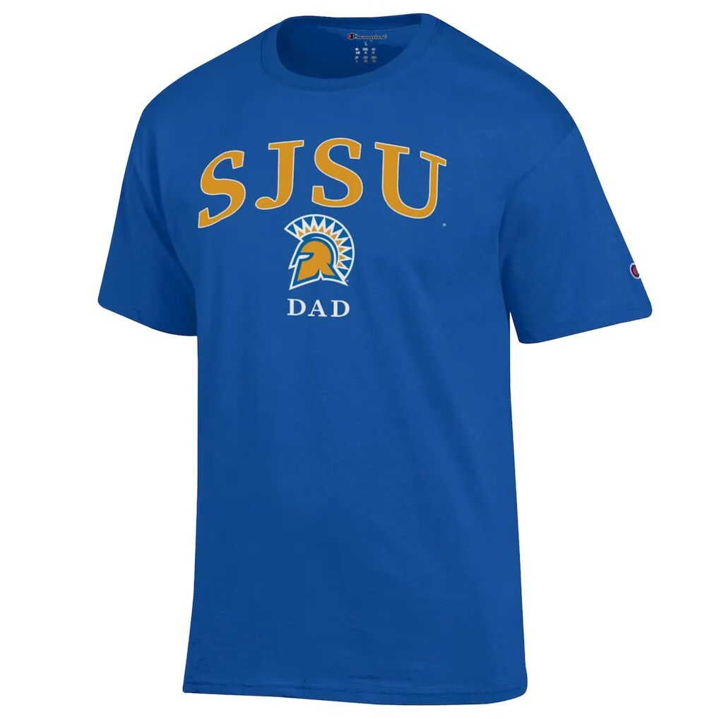 San Jose State Spartans Champion Dad Logo T-Shirt - Royal