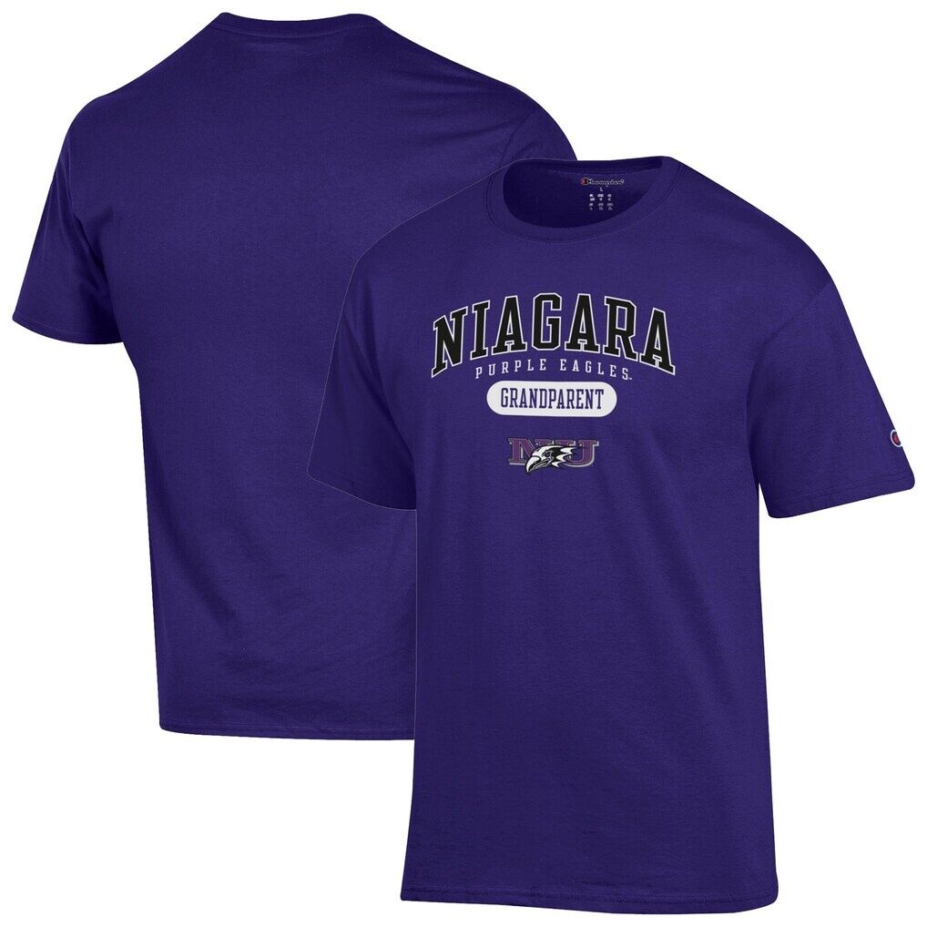 Niagara Purple Eagles Champion Grandparent Logo T-Shirt