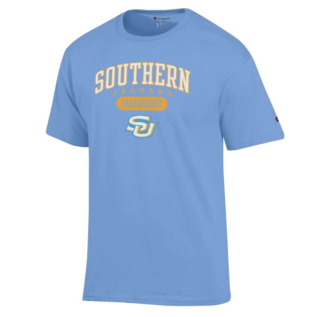 Southern University Jaguars Champion Grandparent Logo T-Shirt - Light Blue