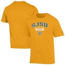 San Jose State Spartans Champion Unisex Mom Pill Box T-Shirt - Gold - Front View