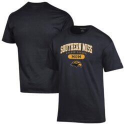 Southern Miss Golden Eagles Champion Unisex Mom Pill Box T-Shirt - Black - Front View