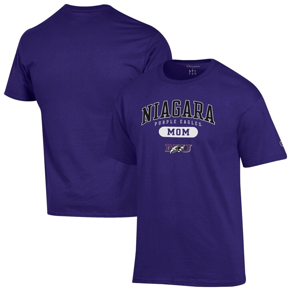 Niagara Purple Eagles Champion Unisex Mom Pill Box T-Shirt