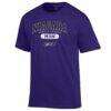 Niagara Purple Eagles Champion Unisex Mom Pill Box T-Shirt - Purple - Side View