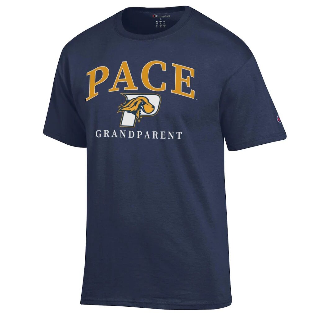 Pace University Setters Champion Grandparent Arch Logo T-Shirt