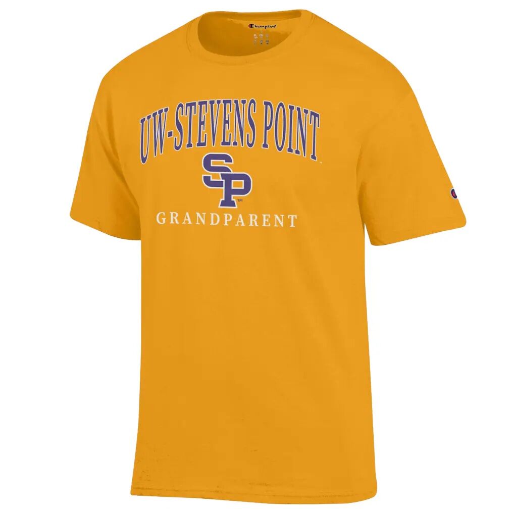 Wisconsin-Stevens Point Pointers Champion Grandparent Arch Logo T-Shirt