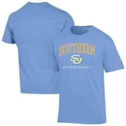 Southern University Jaguars Champion Grandparent Arch Logo T-Shirt - Light Blue - Front View