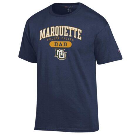 Marquette Golden Eagles Champion Dad Pill Box T-Shirt - Navy - Front View