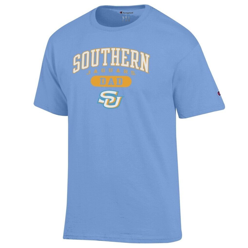 Southern University Jaguars Champion Dad Pill Box T-Shirt - Light Blue