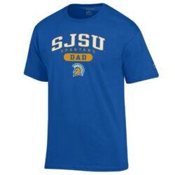 San Jose State Spartans Champion Dad Pill Box T-Shirt - Royal - Front View