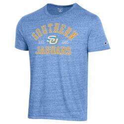 Southern University Jaguars Champion Established Date Ultimate Tri-Blend T-Shirt - - Front View