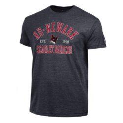Rutgers Newark Scarlet Raiders Champion Established Date Ultimate Tri-Blend T-Shirt - Black - Front View