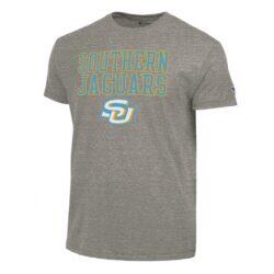 Southern University Jaguars Champion Stacked Ultimate Tri-Blend T-Shirt - Gray - Front View