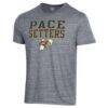 Pace University Setters Champion Stacked Ultimate Tri-Blend T-Shirt - Gray - Front View