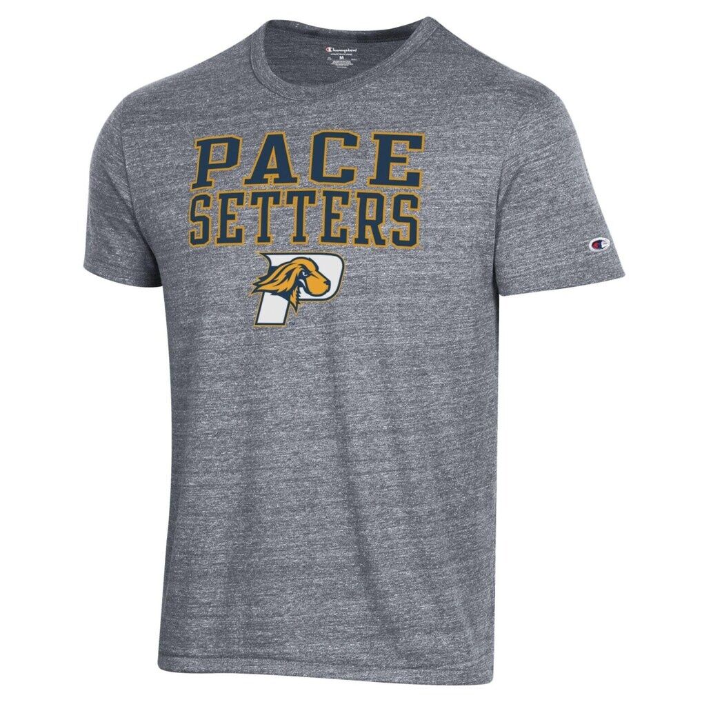 Pace University Setters Champion Stacked Ultimate Tri-Blend T-Shirt