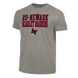 Rutgers Newark Scarlet Raiders Champion Stacked Ultimate Tri-Blend T-Shirt - Gray - Front View