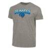 St. Mary's University Rattlers Champion Stacked Ultimate Tri-Blend T-Shirt - Silver - Front View