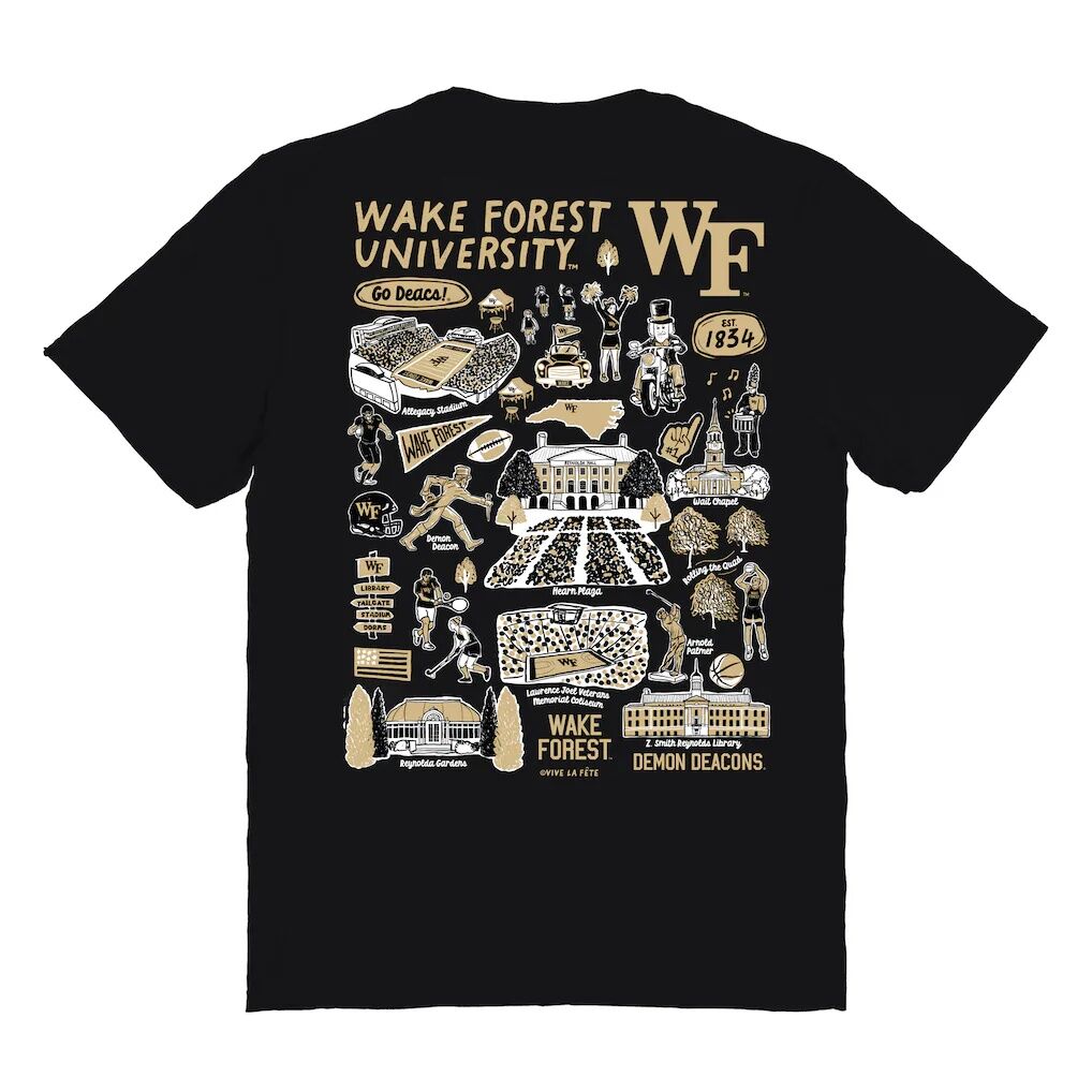 Wake Forest Demon Deacons Vive La Fete Women's Impressions Artwork Relaxed Fit T-Shirt
