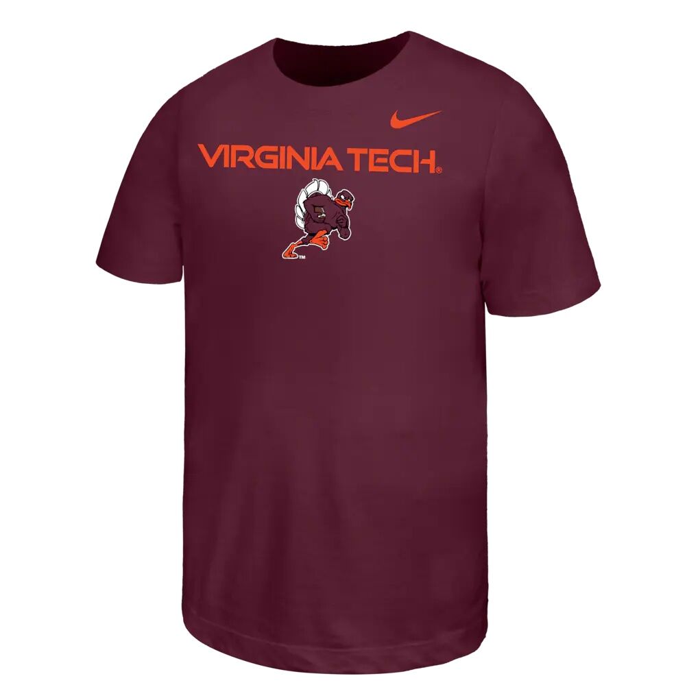 Virginia Tech Hokies Nike Youth Rushing Mascot T-Shirt - Maroon