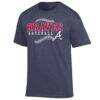 Atlanta Braves Champion Baseball T-Shirt - Navy - Back View