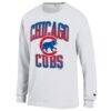 Chicago Cubs Champion Jersey Long Sleeve T-Shirt - White - Back View