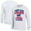 Chicago Cubs Champion Jersey Long Sleeve T-Shirt - White - Front View