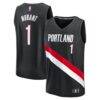 Ja Morant Portland Trail Blazers Fashion7 Youth Fast Break Replica Jersey - Black - - Front View