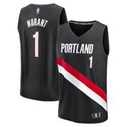 Ja Morant Portland Trail Blazers Fashion7 Youth Fast Break Replica Jersey - Black - Icon Edition