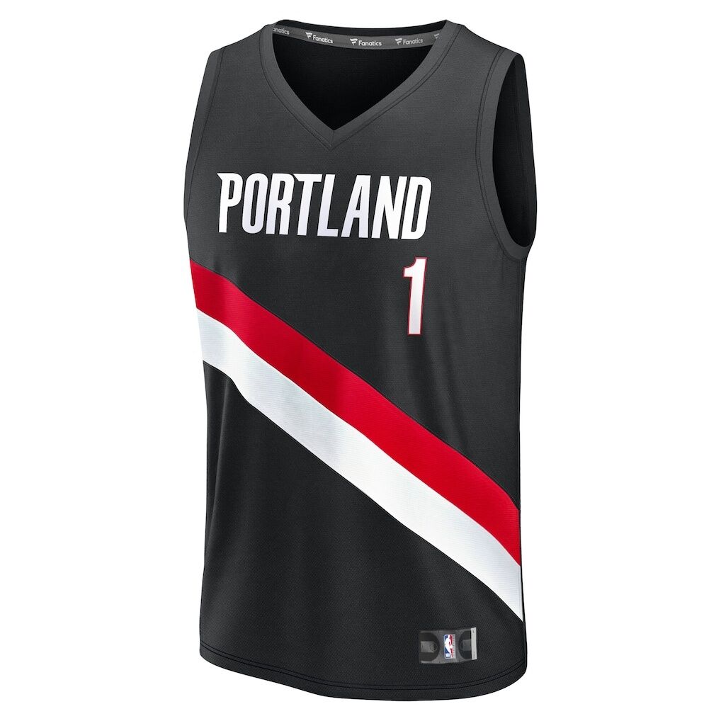 Ja Morant Portland Trail Blazers Fashion7 Youth Fast Break Replica Jersey - Black - Icon Edition