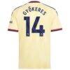 Viktor Gyökeres Arsenal adidas 2026/27 Third Replica Jersey - Yellow - Detail View