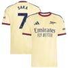 Bukayo Saka Arsenal adidas 2026/27 Third Replica Jersey - Yellow - Front View