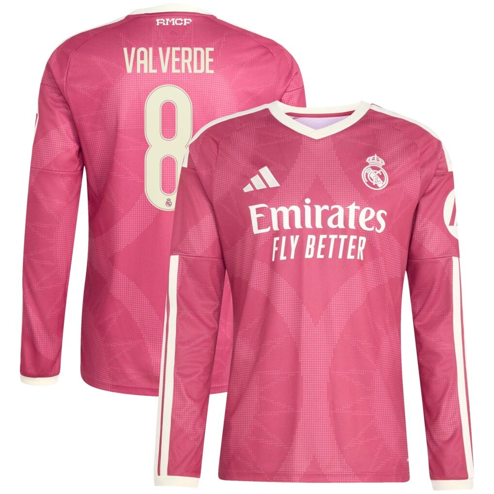 Federico Valverde Real Madrid adidas 2026/27 Third Replica Long Sleeve Jersey