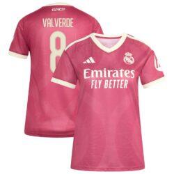 Federico Valverde Real Madrid adidas Women's 2026/27 Third Replica Jersey - Pink - Front View