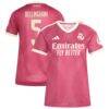 Jude Bellingham Real Madrid adidas Women's 2026/27 Third Replica Jersey - Pink - Front View