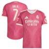 Vini Jr. Real Madrid adidas 2026/27 Third On-Field Authentic Jersey - Pink - Front View