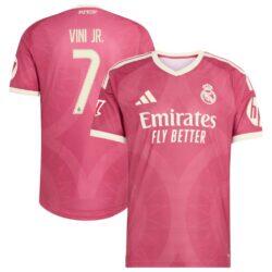 Vini Jr. Real Madrid adidas 2026/27 Third On-Field Authentic Jersey - Pink - Front View